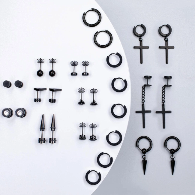 набір чоловічі сережки