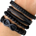 набір шкіряних браслетів
