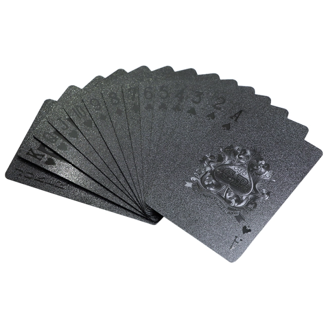 колода игральных черных карт