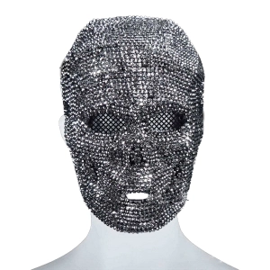 Бриллиантовая блестящая маска Череп блестящая маска