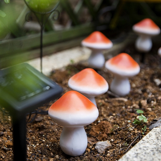 фонари-грибы на солнечной батарее