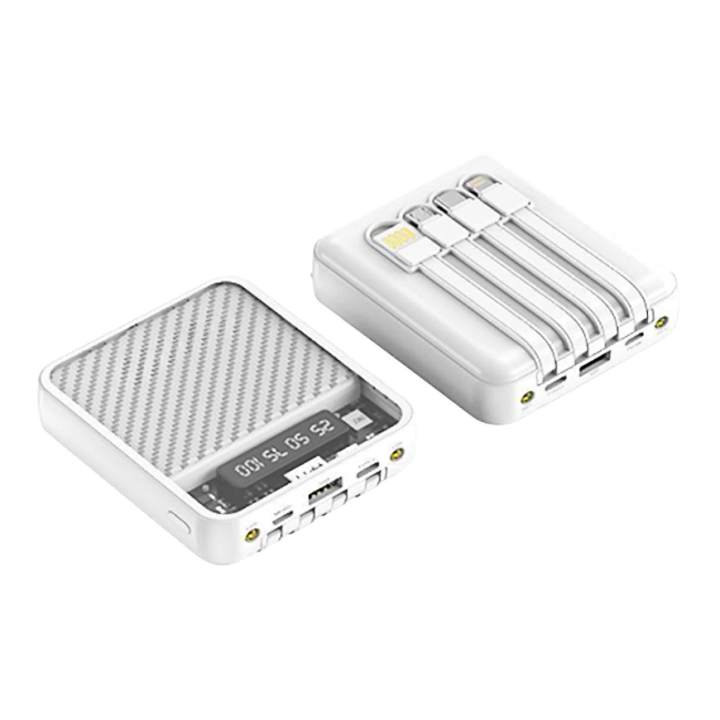 power bank c встроенными кабелями