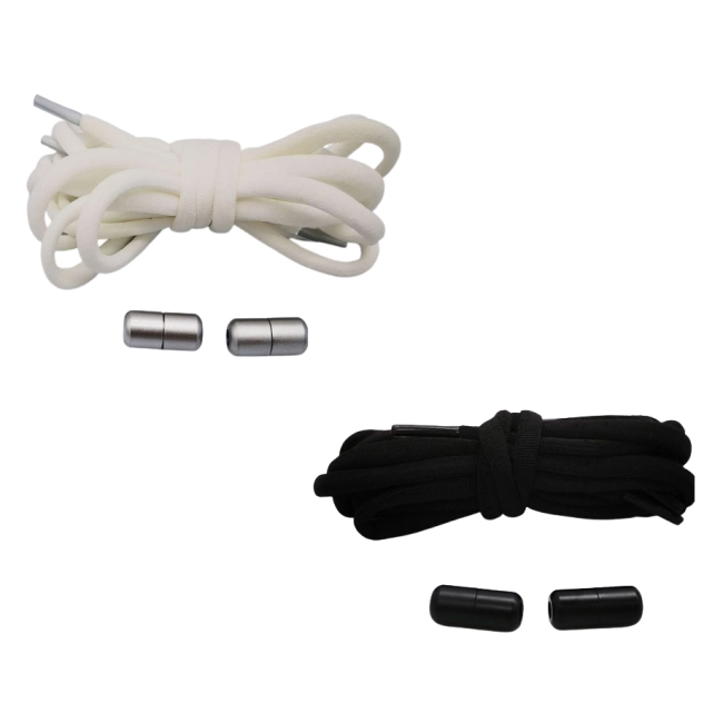 Шнурки без зав'язок із фіксаторами