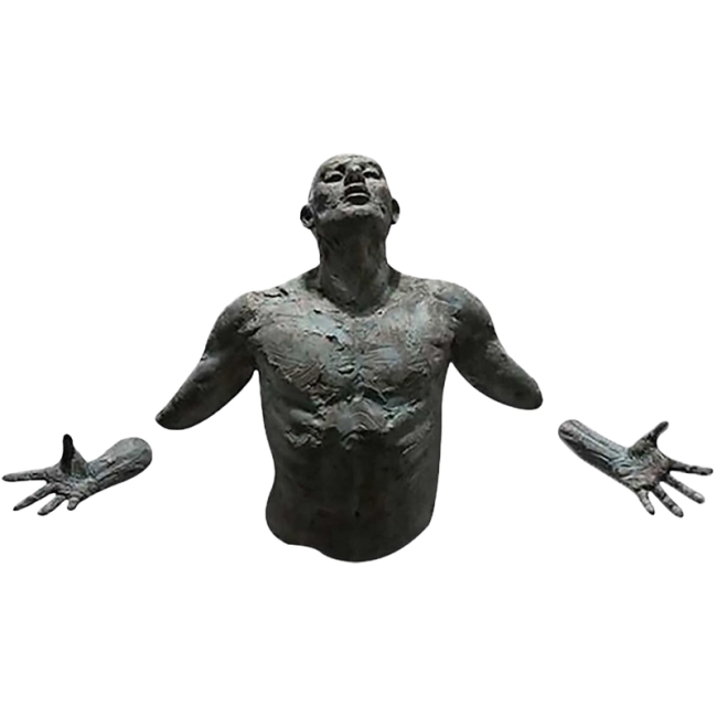 скульптура крізь стіну