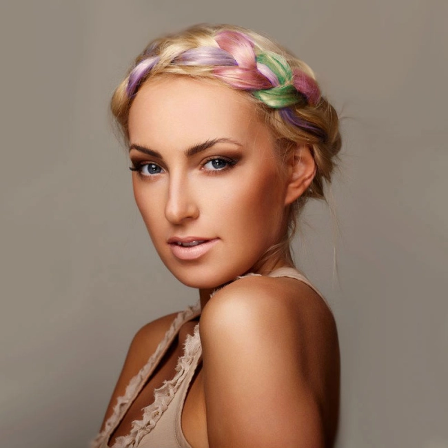 цветной мел для волос