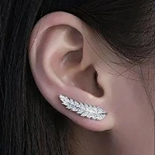 Серьги листья