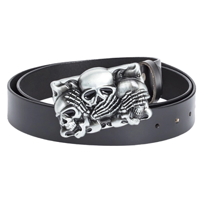мужской ремень с черепом