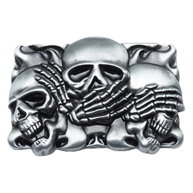 ремень с пряжкой череп