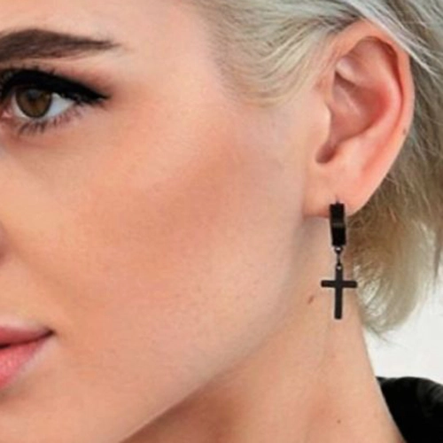 Сережки у вигляді хрестика