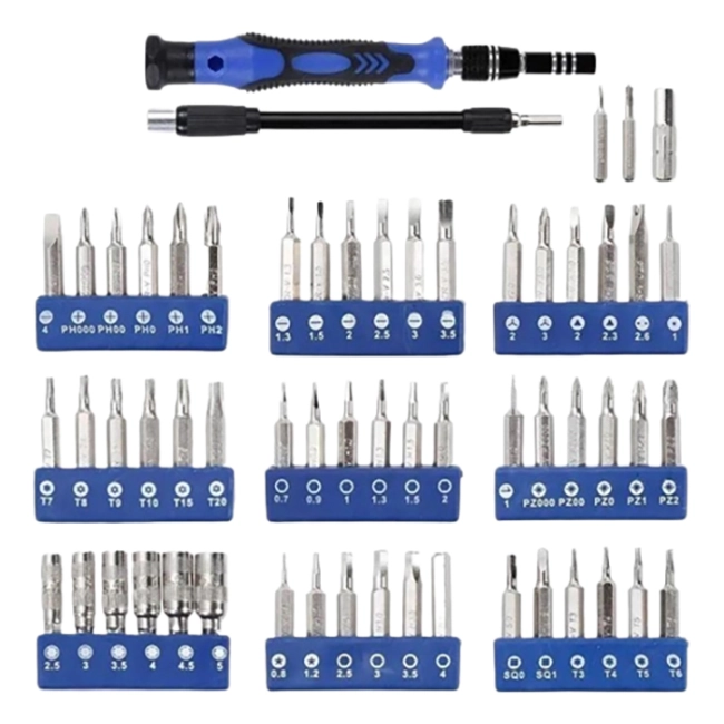 комплект прецизионных бит с отверткой