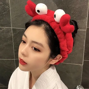 Повязка на голову для умывания в виде краба повязка на голову для умывания