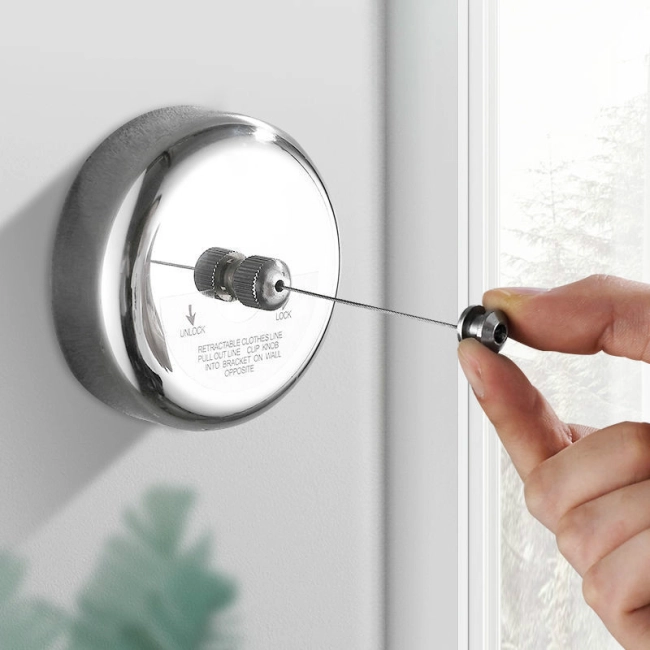 выдвижная бельевая веревка