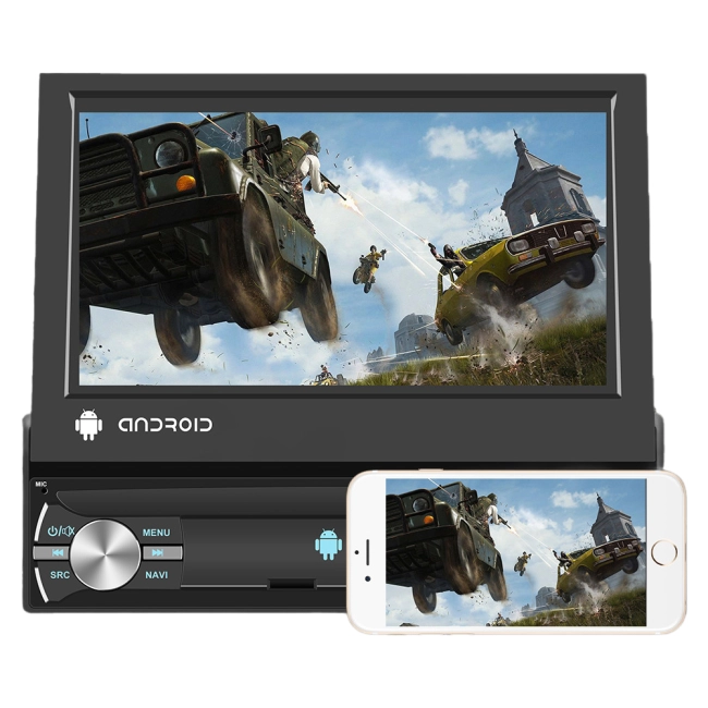 автомагнитола с выдвижным дисплеем андроид