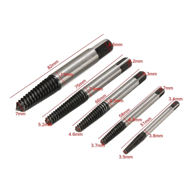 экстракторы обломанных шпилек и болтов