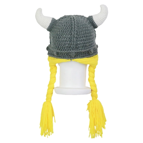 Купить вязаную шапку с косичками