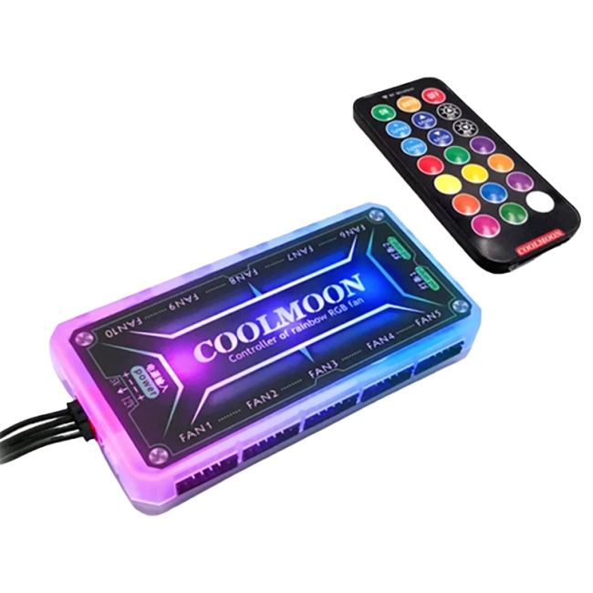 rgb контроллер с пультом для подсветки кулеров компьютера