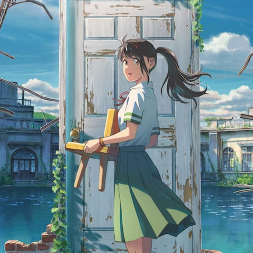 Фигурка с аниме закрывающая двери