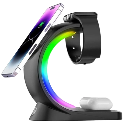 Бездротовий зарядний пристрій три в одному