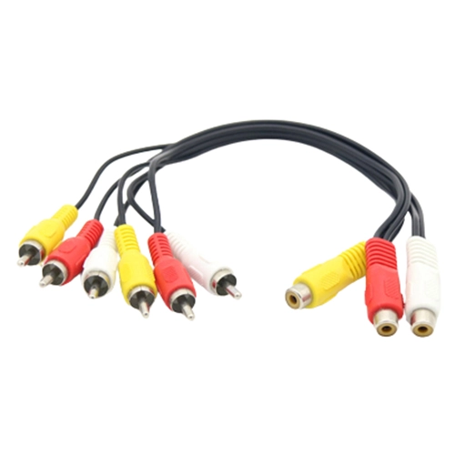 Переходник 3 RCA на 6 RCA