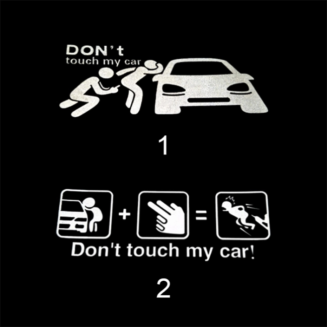наклейка don't touch my car