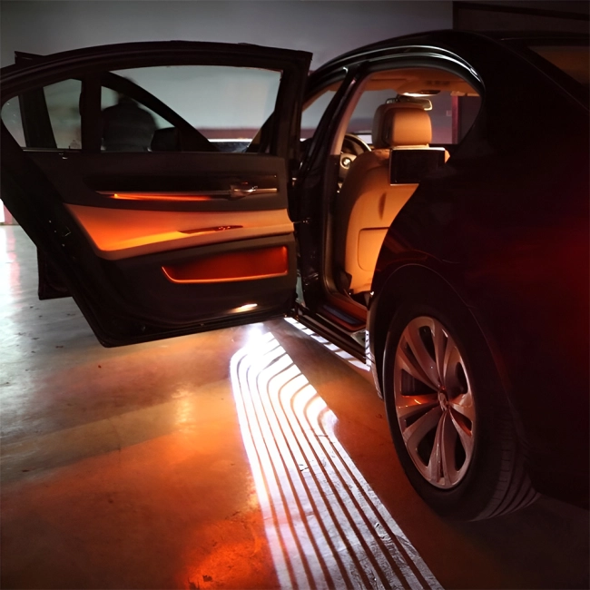 подсветки на двери машины