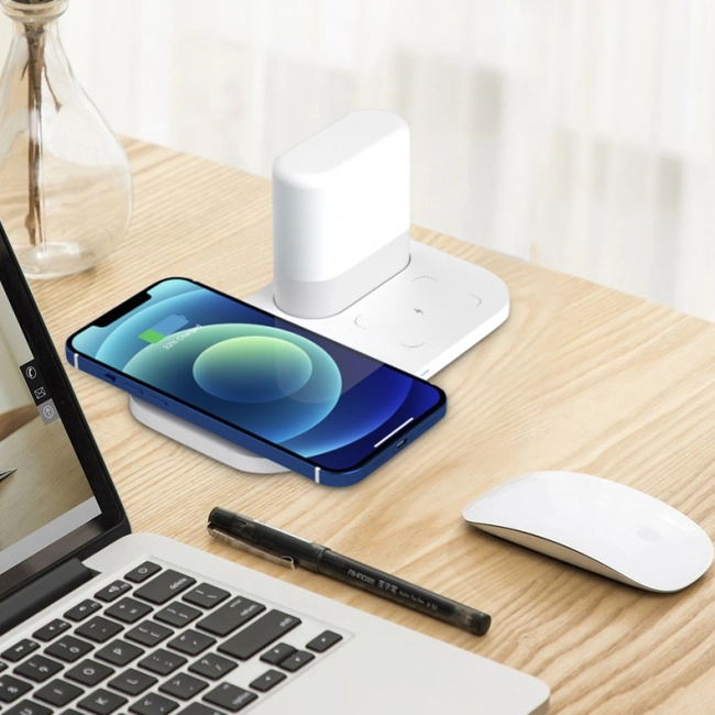 беспроводная зарядка с светом