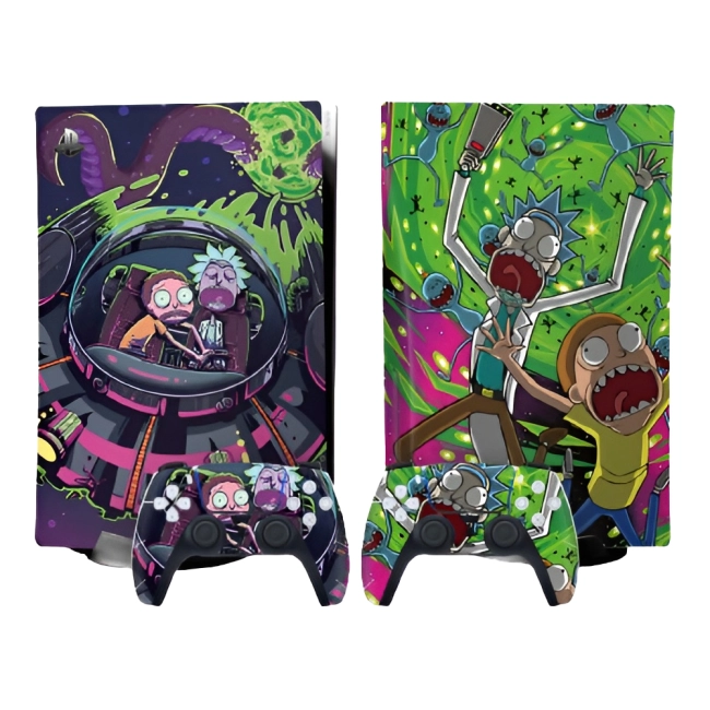 наклейка з Ріком та Морті для PS5