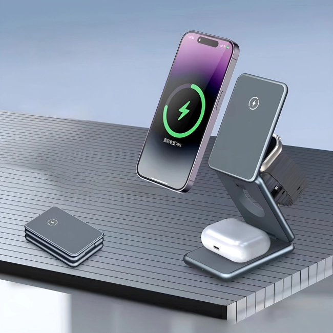 зарядна док станція 3 в 1