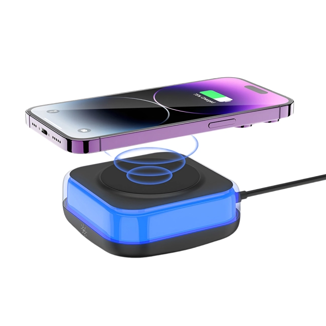 беспроводная зарядка с подсветкой