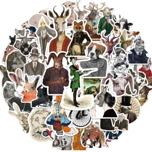 Набір із 50 наклейок Люди тварини Набір із 50 наклейок