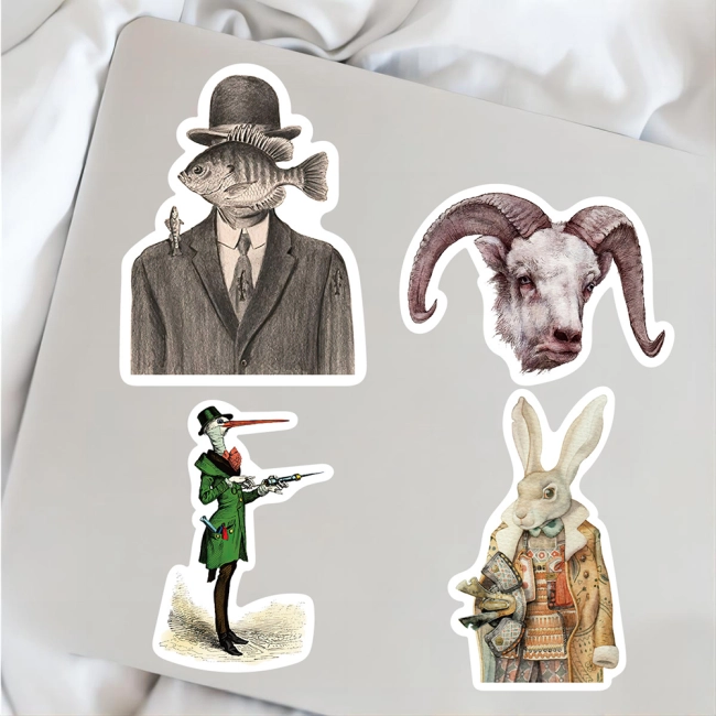 Наклейки люди животные