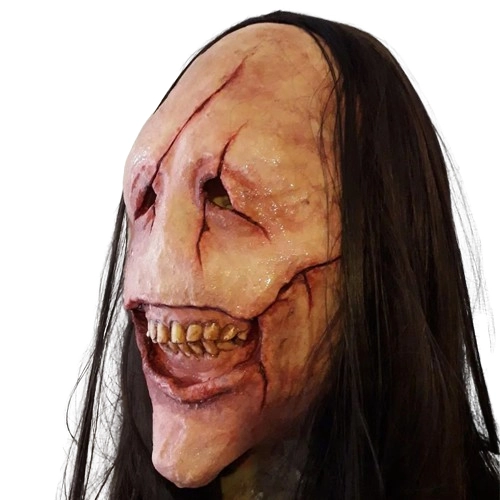 Страшная маска с длинными волосами