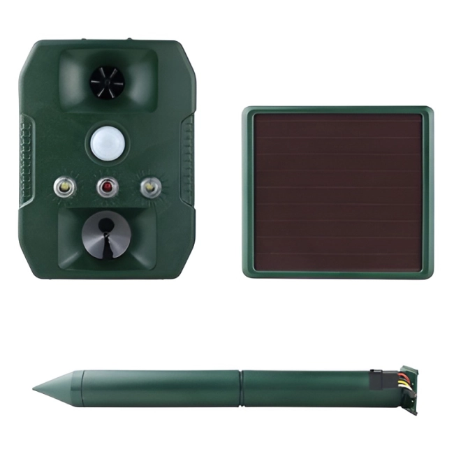 Ультразвуковой отпугиватель животных на солнечной батарее