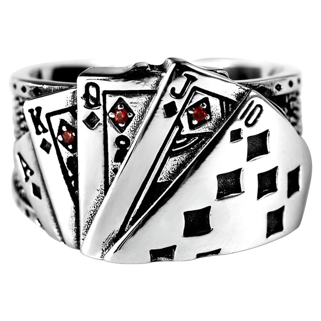 кольцо с игральными картами