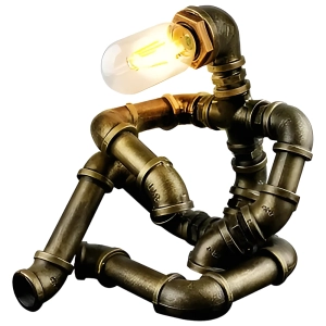 Настольный светильник Человек из труб Светильник человек из труб