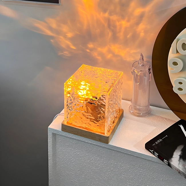 лампа с водяным рисунком