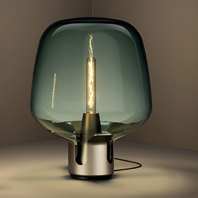 стеклянный настольный светильник