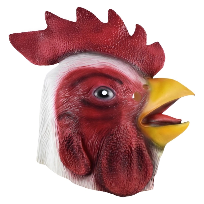 Маска голова півня на голову