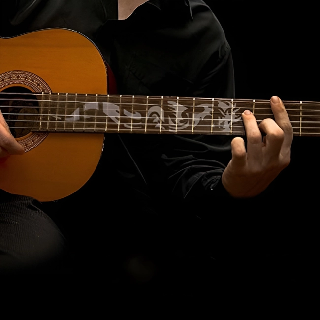 наклейка с драконом на гитару