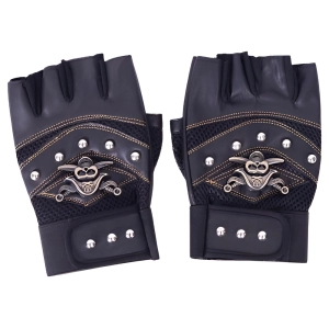 Байкерские перчатки с открытыми пальцами Байкерские перчатки