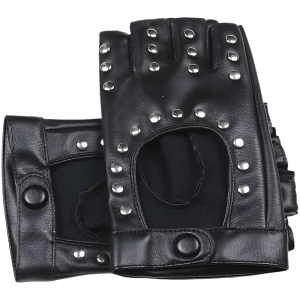 Женские перчатки без пальцев с заклепками женские перчатки без пальцев