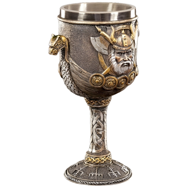 сталевий кубок для вина