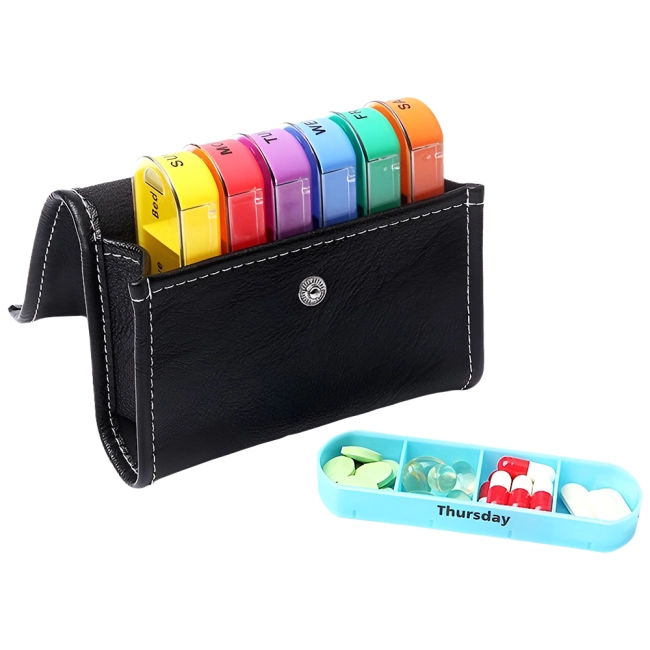 кейс на 7 органайзеров для таблеток