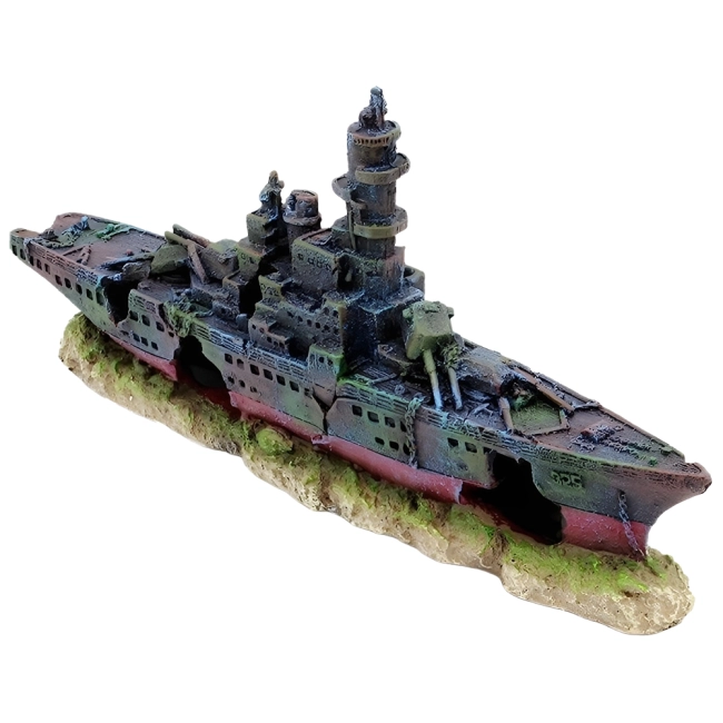 затонувший корабль в аквариум