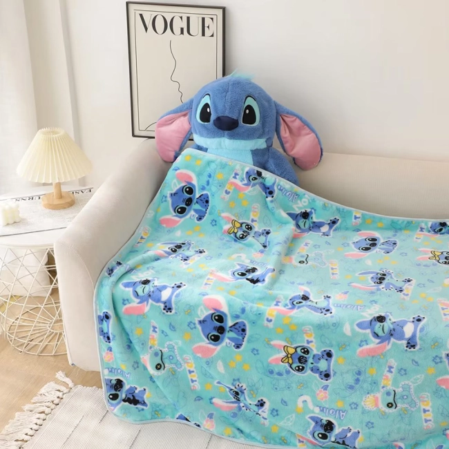 подушка Стич с пледом