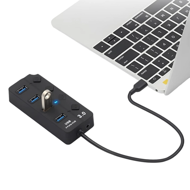 розгалужувач з вимикачами портів