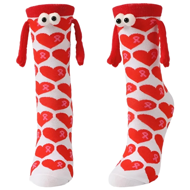Носки с сердечками