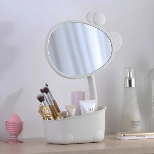 Настільний органайзер для косметики з дзеркалом Настільний органайзер для косметики з дзеркалом