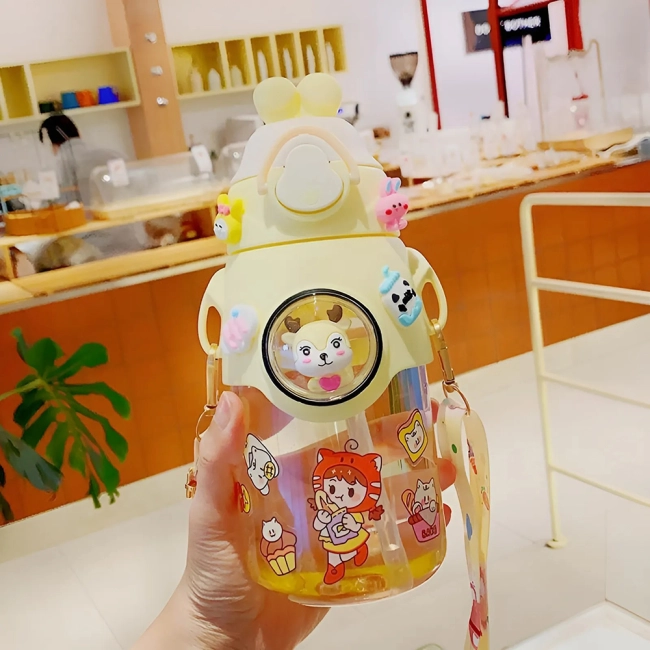 дитяча пляшка для води з трубочкою