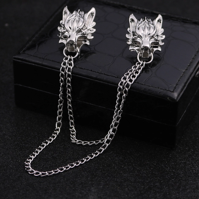 парная брошь на воротник